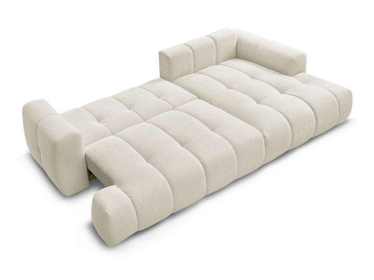 ECKSCHLAFSOFA FUJI Leinenoptik Beige  inkl.  - Beige/Schwarz, MODERN, Kunststoff/Textil (292/160cm)