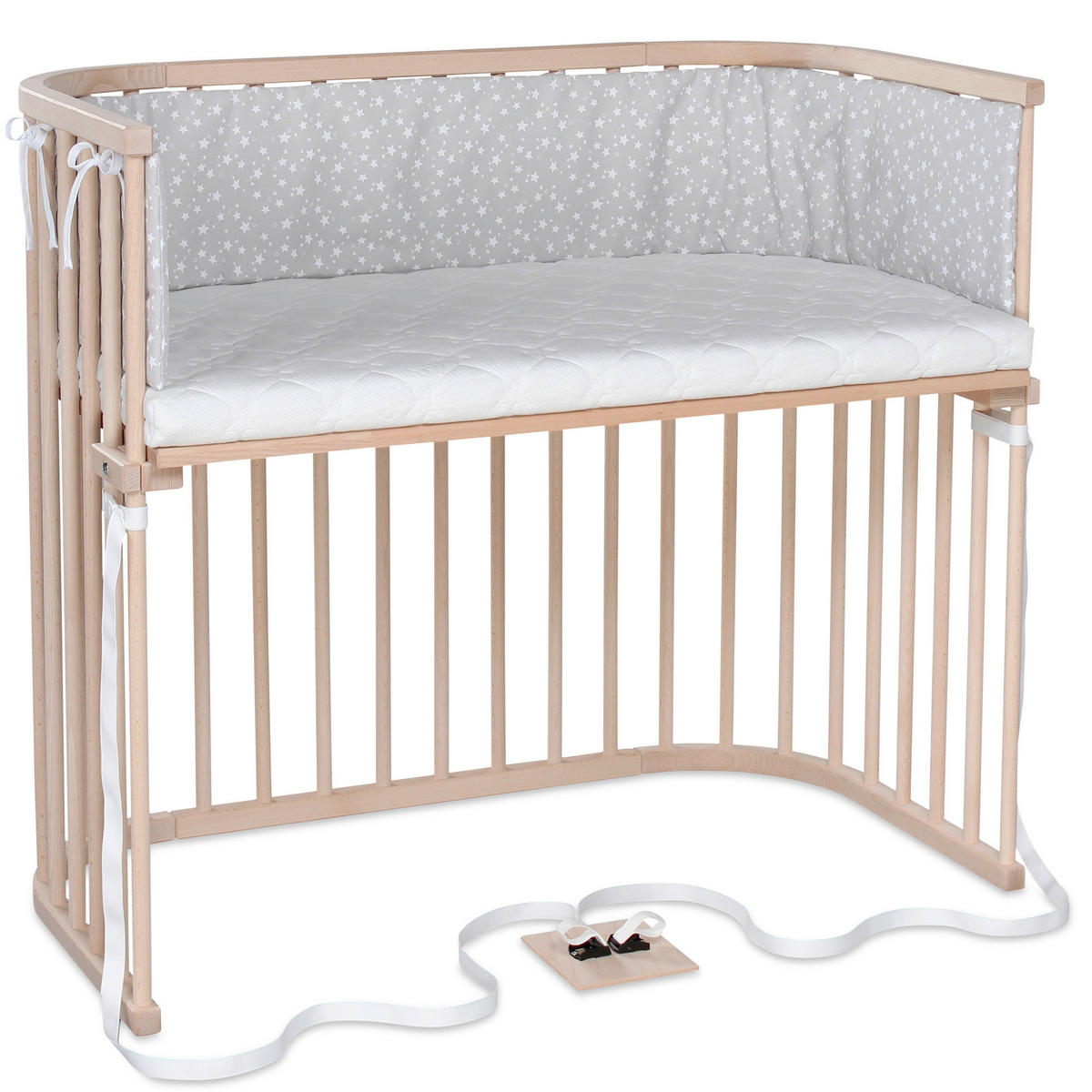 BEISTELLBETT 110/62/96,50 cm  - Naturfarben, Basics, Holz (110/62/96,50cm) - Babybay