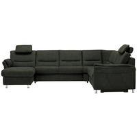 SOFFA i mikrofiber mörkgrön  - aluminiumfärg/mörkgrön, Klassisk, metall/textil (173/330/262cm) - Beldomo System