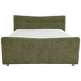 BOXSPRINGBETT 140/200 cm  in Olivgrün  - Chromfarben/Olivgrün, KONVENTIONELL, Textil/Metall (140/200cm) - Esposa