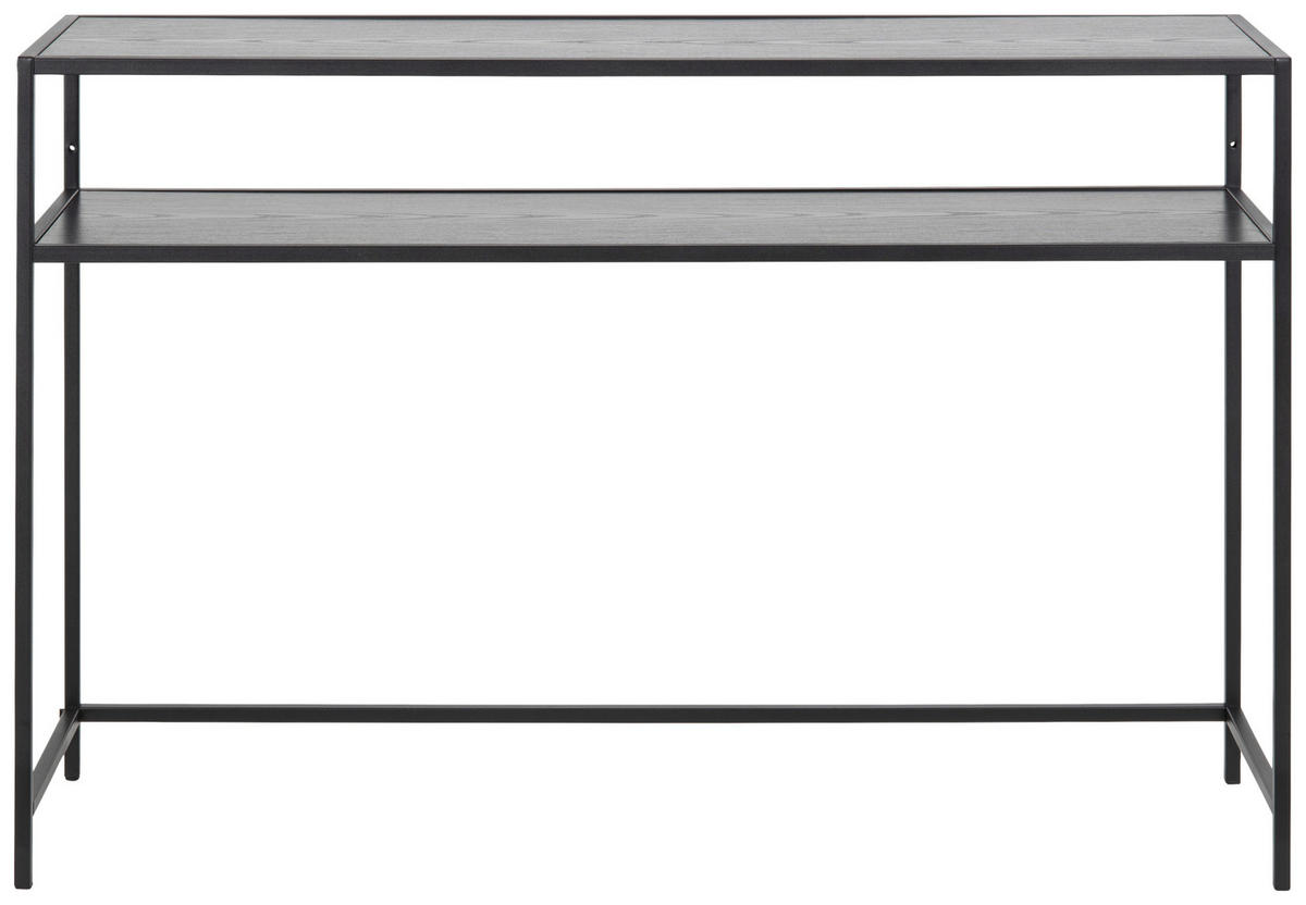 KONSOLENTISCH Schwarz  - Schwarz, Trend, Holzwerkstoff/Metall (120/79/35cm)
