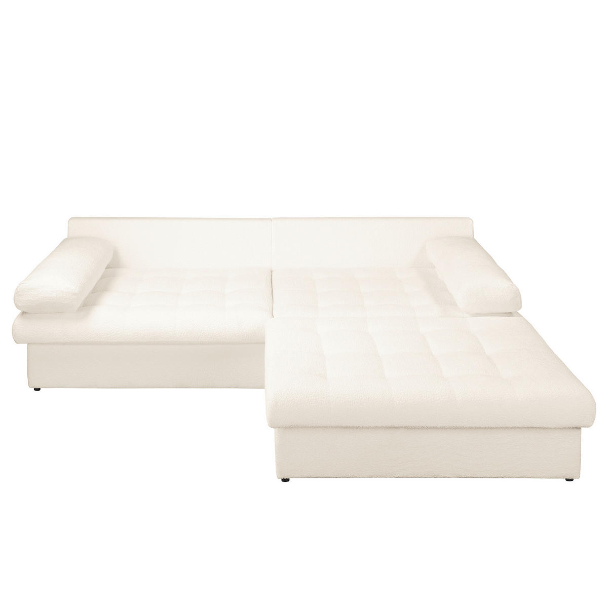 ECKSOFA Naomi Creme Chenille Rückenkissen  - Creme/Schwarz, Design, Kunststoff/Textil (284/243cm) - P & B