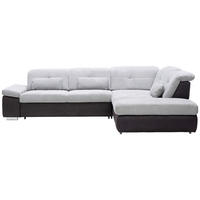 HÖRNSOFFA i chenille svart, aluminiumfärg  - kromfärg/aluminiumfärg, Design, metall/textil (312/260cm) - Beldomo Style