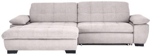 ECKSOFA in Webstoff Hellrosa  - Hellrosa/Schwarz, Design, Textil/Metall (180/265cm) - Carryhome