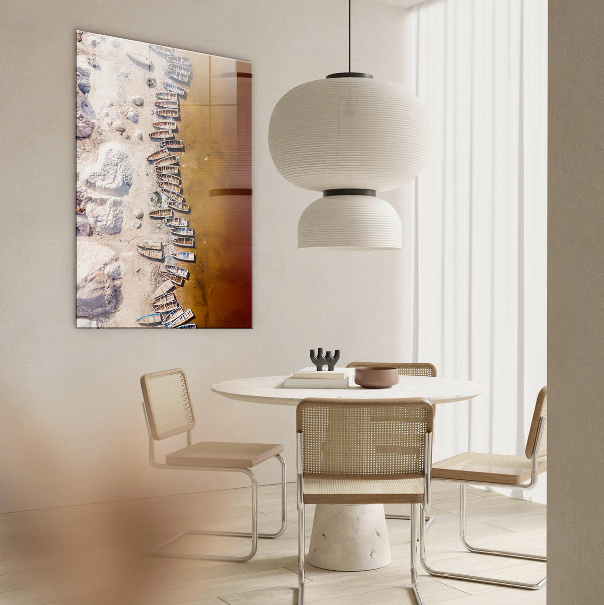 GLASBILD Landschaft & Natur, Abstraktes 120/80 cm  - Multicolor, Basics, Glas/Papier (120/80cm)