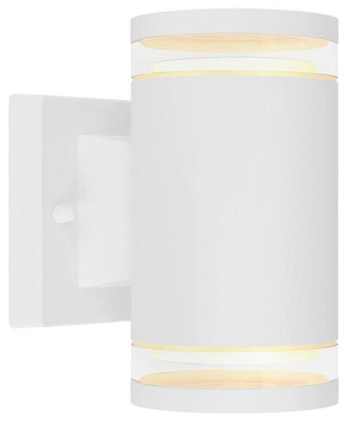 VÄGGLAMPA FÖR UTOMHUS - klar/vit, Basics, metall/glas (10/16,5cm) - Globo