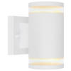 AUSSENWANDLEUCHTE - Klar/Weiss, Basics, Glas/Metall (10/16,5cm) - Globo