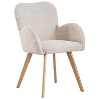 SCAUN CU BRAțE in culoare lemn stejar, bej  - bej/culoare lemn stejar, Modern, metal/textil (57/85/63cm) - MID.YOU