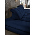 ECKSOFA in Mikrofaser Blau  - Blau/Schwarz, Design, Textil/Metall (290/198cm) - Xora