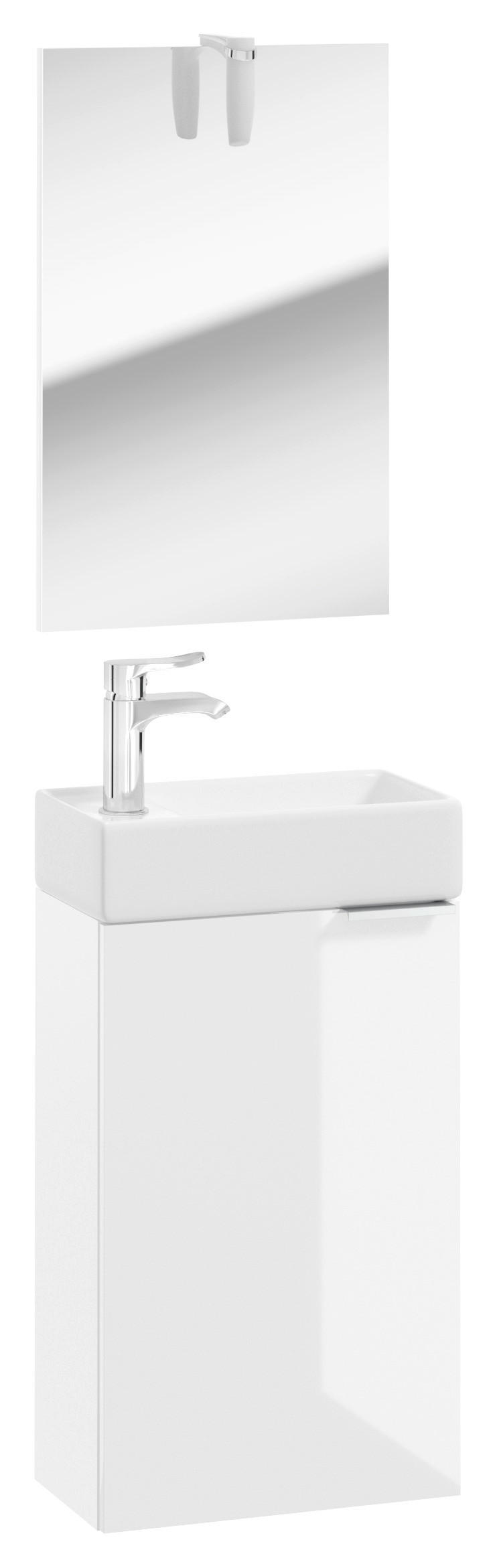 Mobilier Baie  - alb, Basics, ceramică/material pe bază de lemn (40/60/20cm) - Carryhome