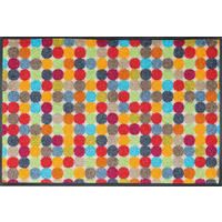 FUßMATTE 50/75 cm Mikado Dots  - Multicolor, Trend, Kunststoff/Textil (50/75cm) - wash+dry