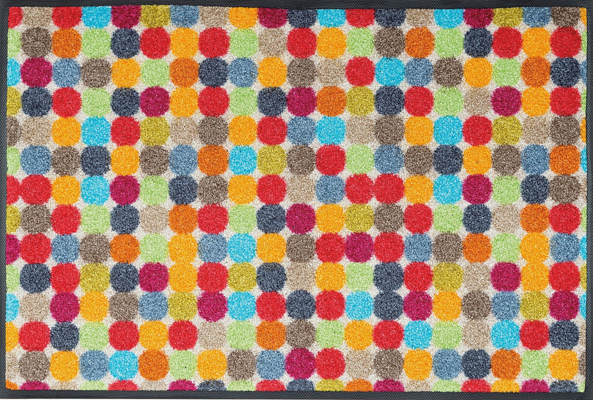 FUßMATTE 50/75 cm Mikado Dots  - Multicolor, Trend, Kunststoff/Textil (50/75cm) - wash+dry