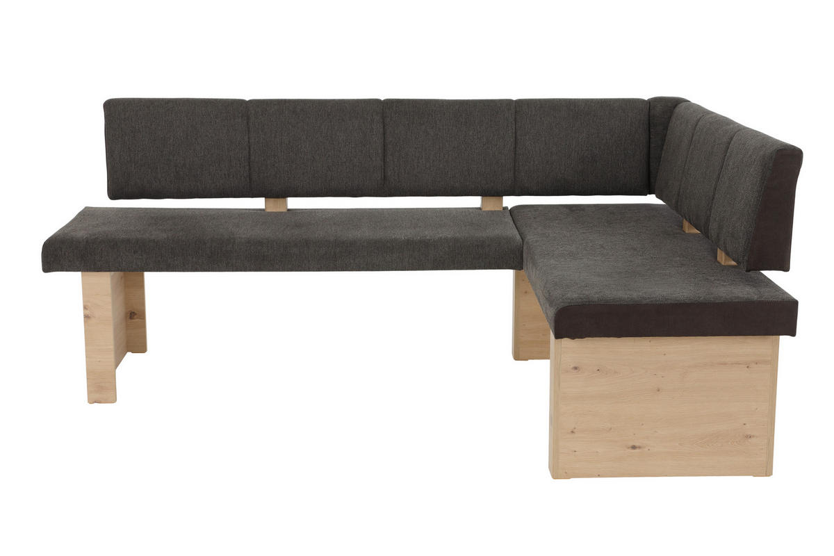 ECKBANK 140/200 cm Flachgewebe Braun   - Eiche Artisan/Braun, MODERN, Textil (140/200cm) - MID.YOU