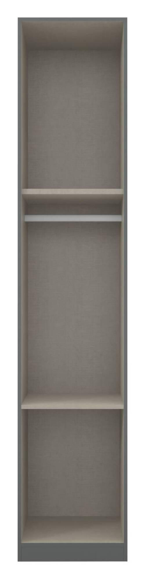 NYÍLÓAJTÓS SZEKRÉNY szürke  - alumínium színű/szürke, Modern, faalapú anyag (47/229/54cm) - Rauch Möbel
