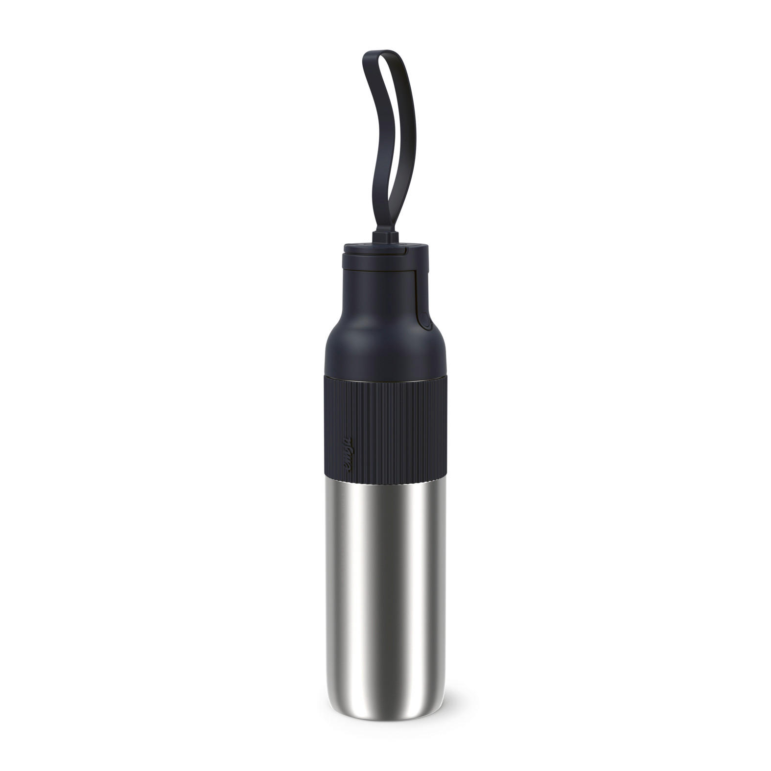 ISOLIERFLASCHE beYou 0,7L L  - Schwarz, Basics, Metall (7,4/7,4/31,4cm) - Emsa