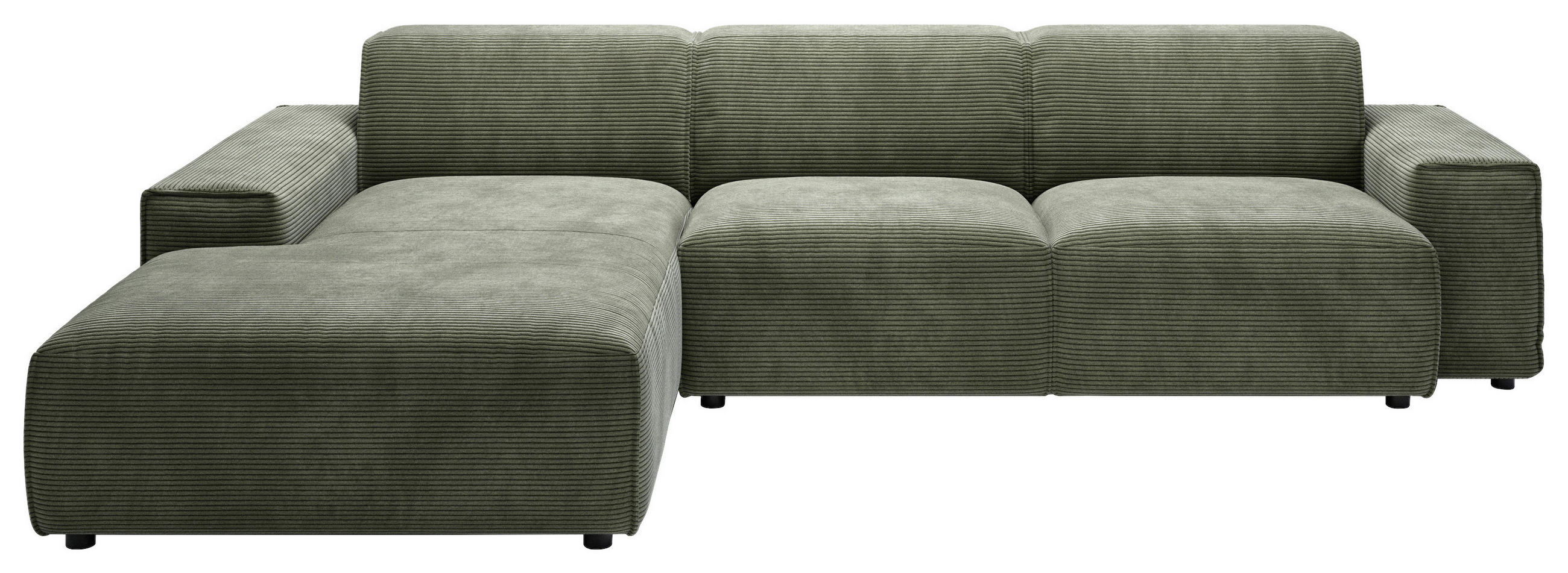 ROHOVÁ SEDAČKA, textil, zelená - černá/zelená, Design, textil/plast (189/300cm) - Livetastic