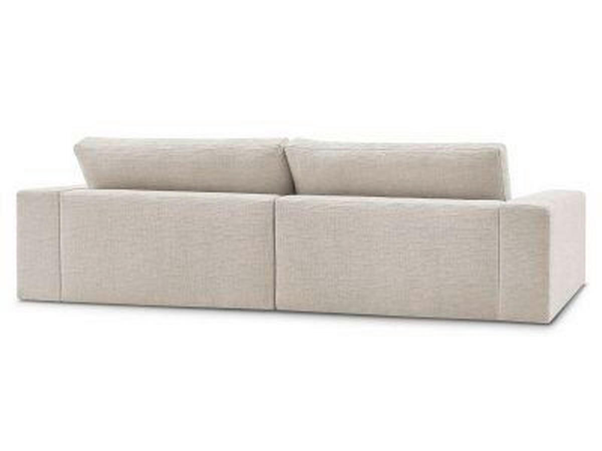 3-SITZER-SOFA LEONARD Struktur Beige  - Beige/Schwarz, MODERN, Kunststoff/Textil (234/109/77cm)