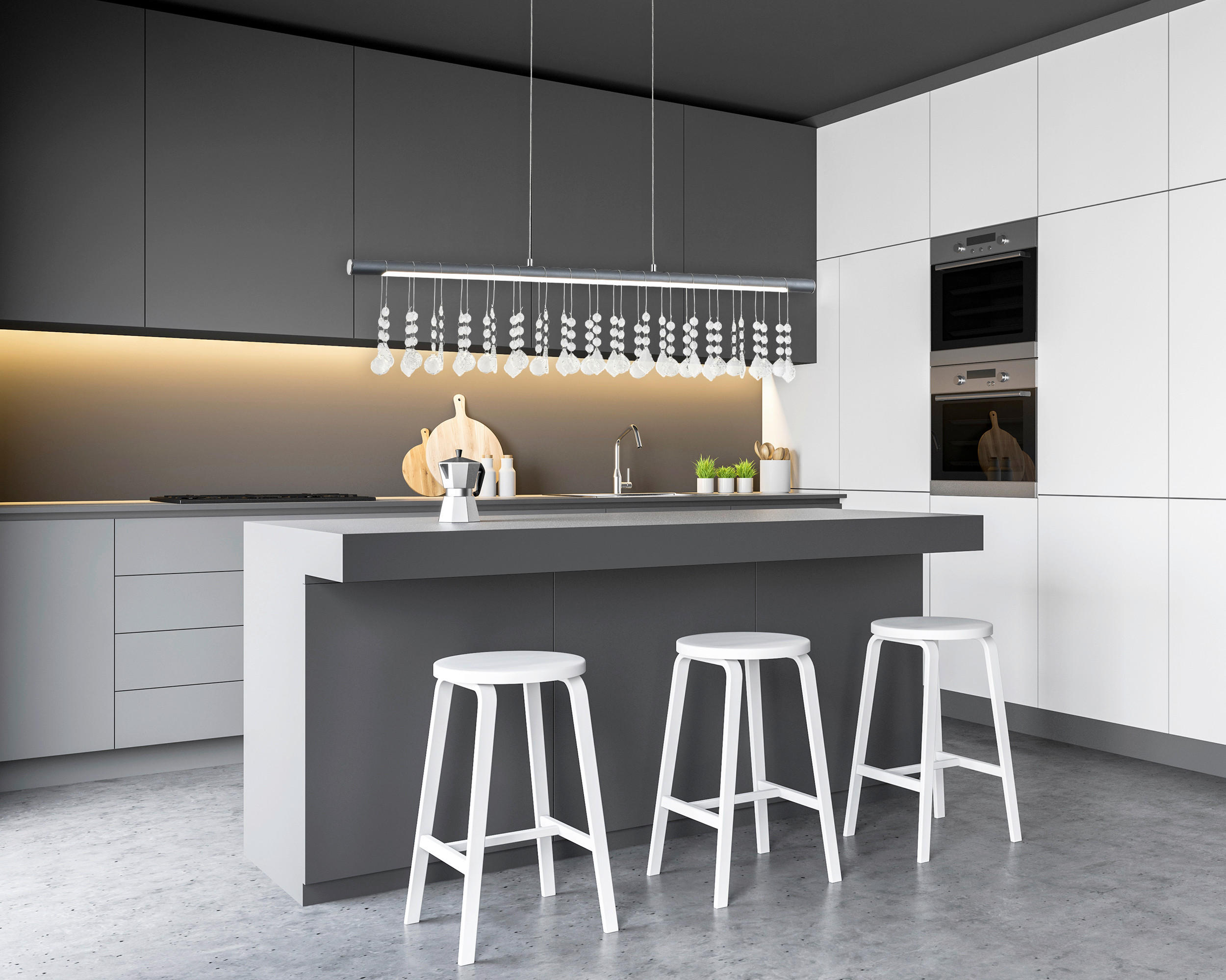 LED-HÄNGELEUCHTE Nobilis 100 cm   - Grau, Design, Glas/Metall (100cm) - Näve