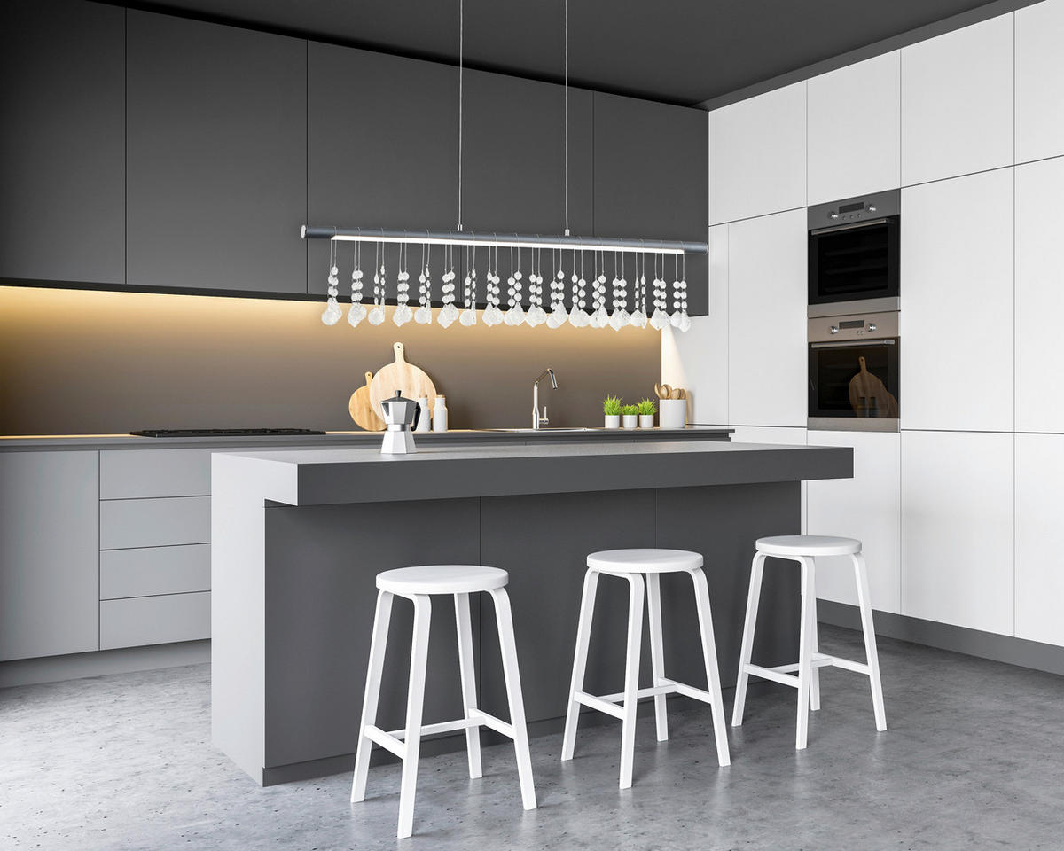 LED-HÄNGELEUCHTE Nobilis 100 cm   - Grau, Design, Glas/Metall (100cm) - Näve