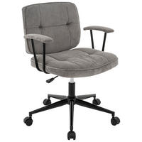 VRTLJIVI STOL kovina, tekstil siva, črna  - črna/siva, Design, kovina/umetna masa (59/78-86/58cm) - Xora