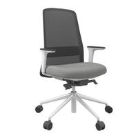 DREHSTUHL Grau, Schwarz, Weiß  - Schwarz/Weiß, MODERN, Kunststoff/Textil (70/103-115/70cm)