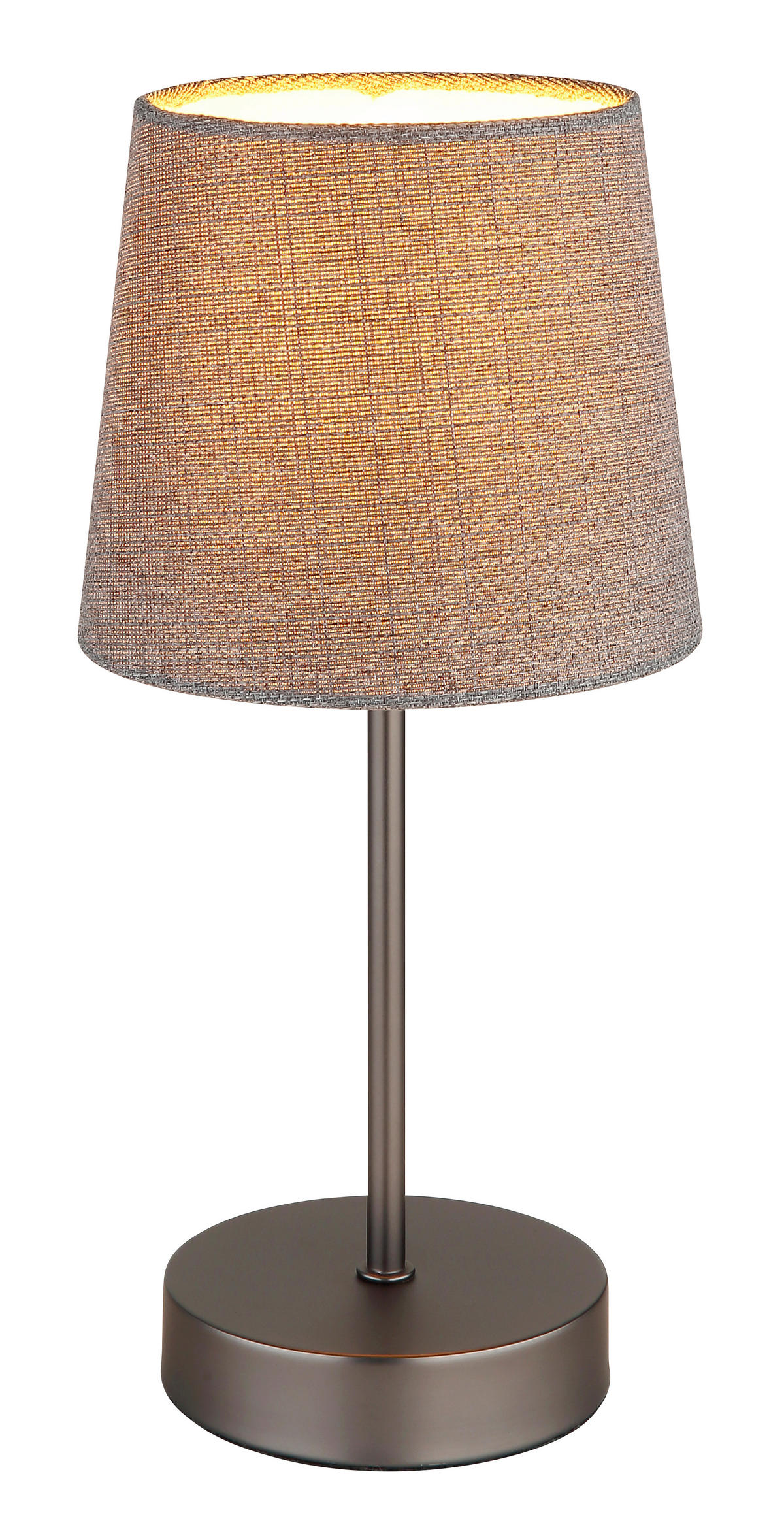 TISCHLEUCHTE Joris 15/32 cm  - Schwarzchrom/Schwarz, Design, Kunststoff/Textil (15/32cm) - Globo