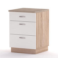 kuhinjski element  60/83/55 cm  - sonoma hrast/boja aluminijuma, Dizajnerski, metal/pločasti materijal (60/83/55cm) - Boxxx