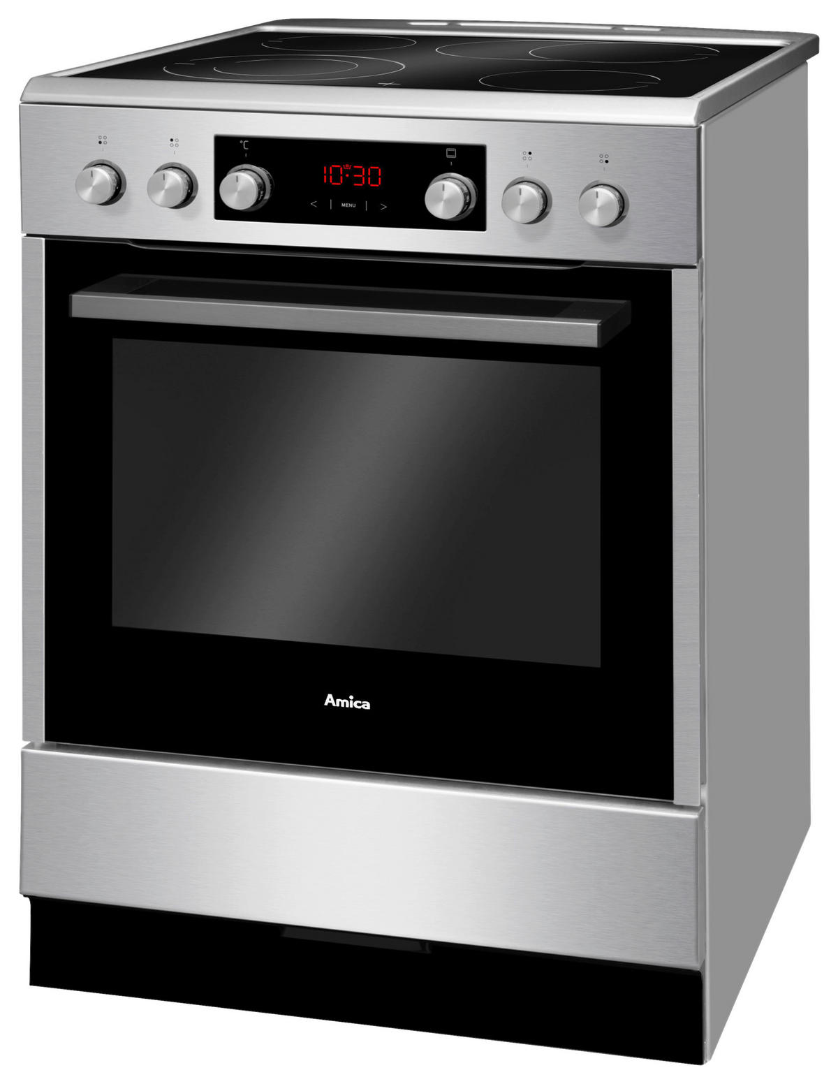 HERD SHC 914 100 E  - Edelstahlfarben/Silberfarben, Basics, Glas/Metall (62,5/98,5/71,0cm) - Amica