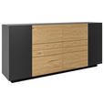 SIDEBOARD 181/84/40 cm  - Wildeiche/Anthrazit, Natur, Holz/Holzwerkstoff (181/84/40cm) - Dieter Knoll