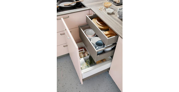 EINBAUKÜCHE - Rosa, Design, Holzwerkstoff - Novel