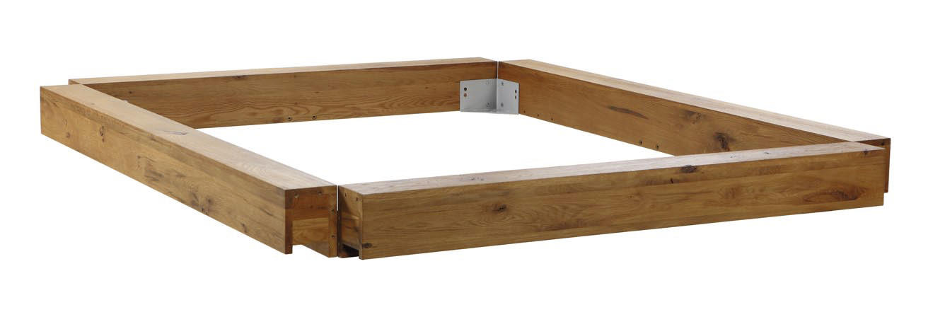 BETT 160/200 cm  in Eichefarben  - Chromfarben/Eichefarben, Design, Holz (160/200cm) - Hasena