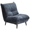 SESSEL in Mikrofaser Dunkelblau  - Schwarz/Dunkelblau, Konventionell, Textil/Metall (89/100/101cm) - MID.YOU