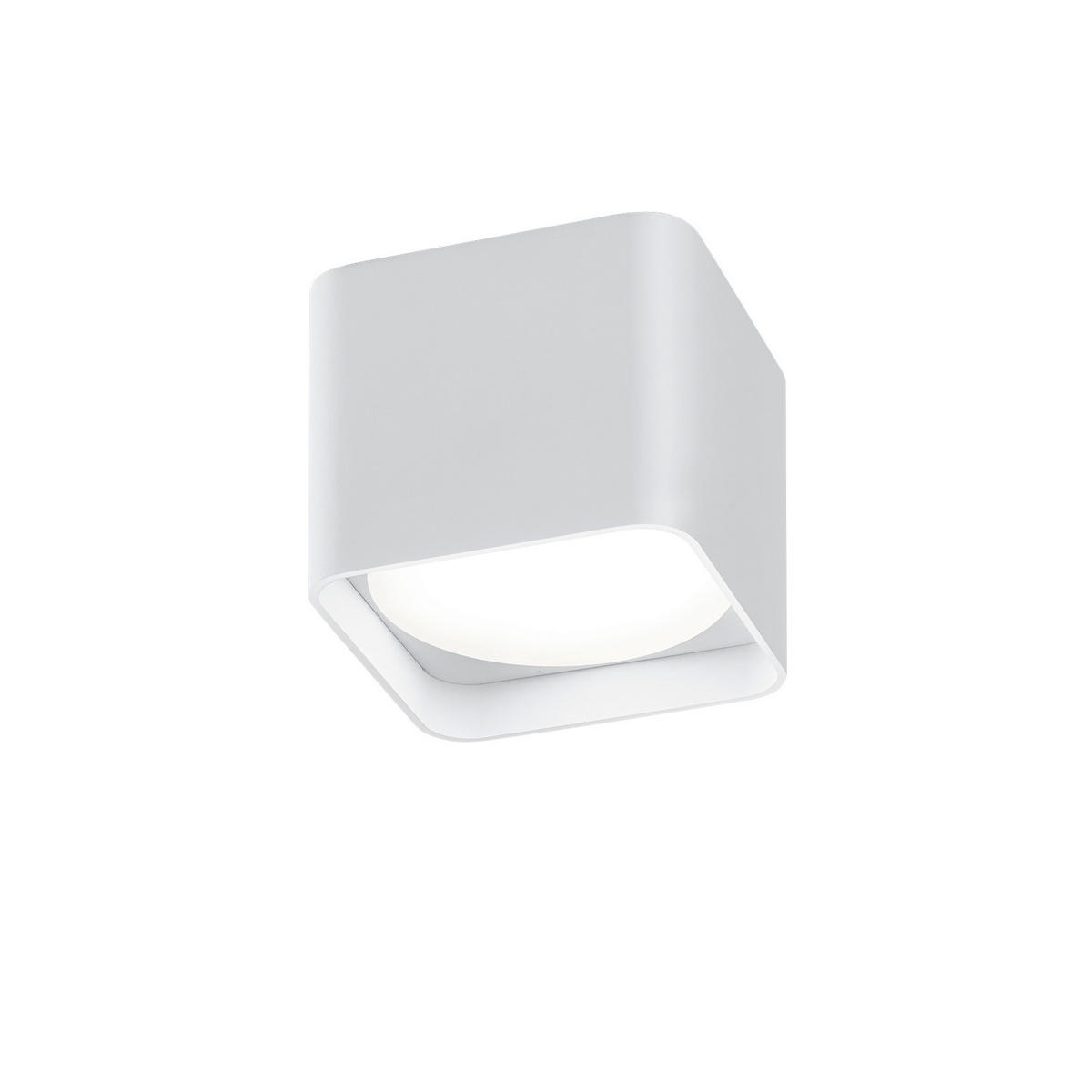 LED-DECKENLEUCHTE 10/10/8,5 cm   - Weiß, KONVENTIONELL, Glas/Metall (10/10/8,5cm) - Helestra