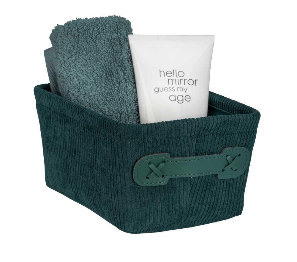 AUFBEWAHRUNGSKÖRBCHEN  - Dunkelgrün, Basics, Textil (19/9/14cm) - Wenko