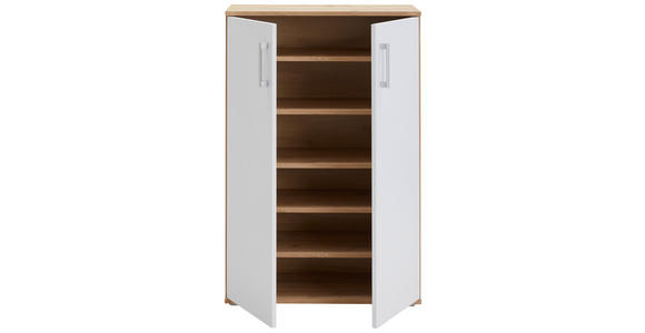 SCHUHSCHRANK 70/106/33,4 cm  - Alufarben/Weiß, KONVENTIONELL, Holzwerkstoff/Kunststoff (70/106/33,4cm) - Xora