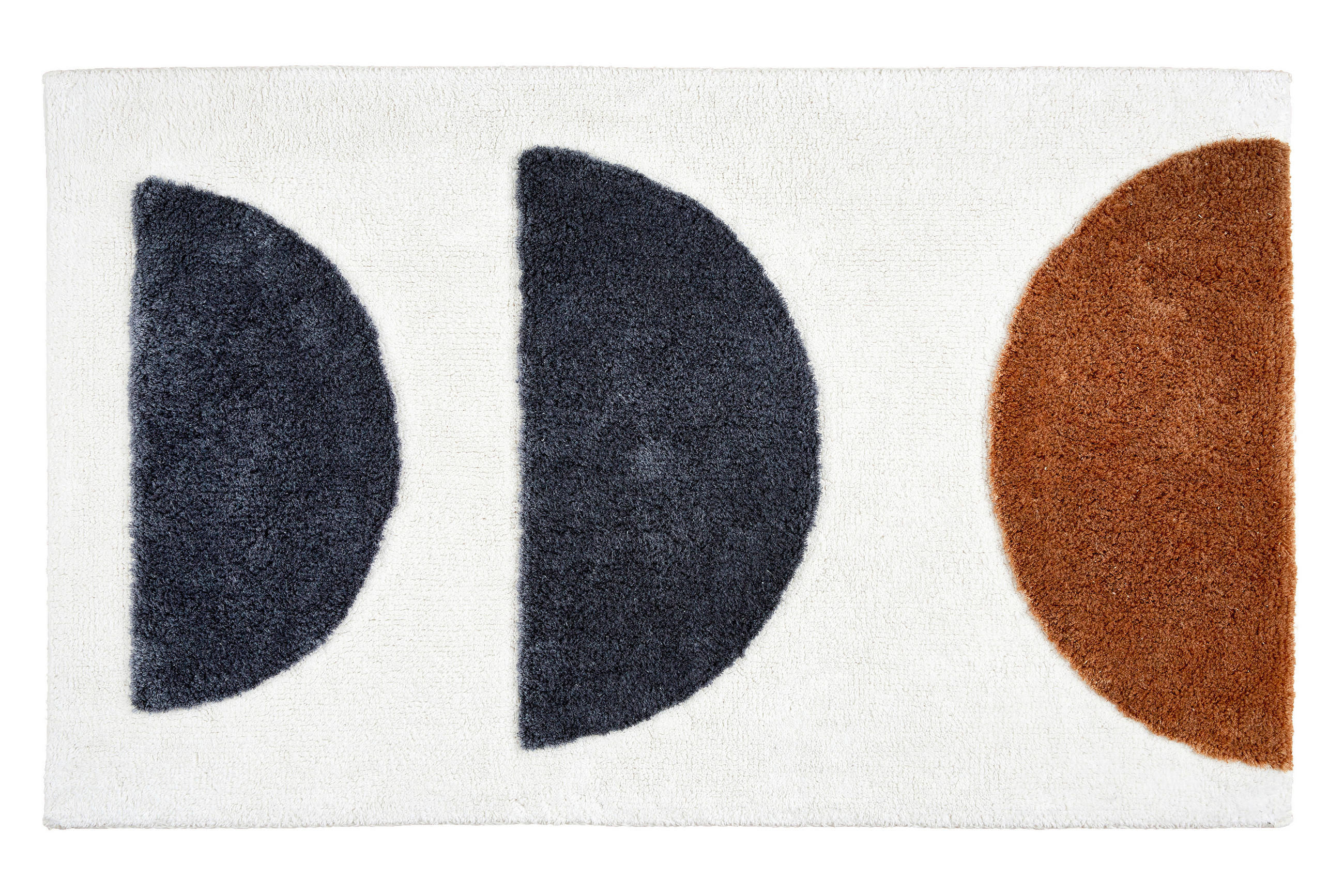 BADTEPPICH Weiß, Schwarz, Braun 67/110 cm  - Schwarz/Weiß, Basics, Textil (67/110cm) - Schöner Wohnen