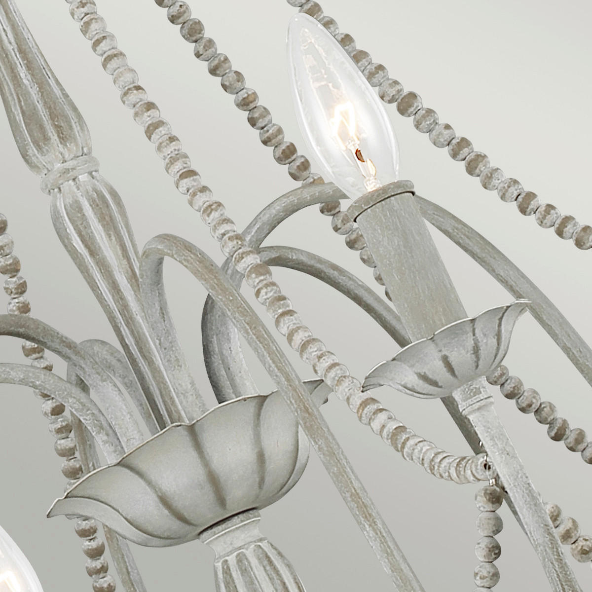 KRONLEUCHTER 71.1/83.9 cm    - Hellgrau, Konventionell, Holz/Metall (71.1/83.9cm) - Elstead Lighting