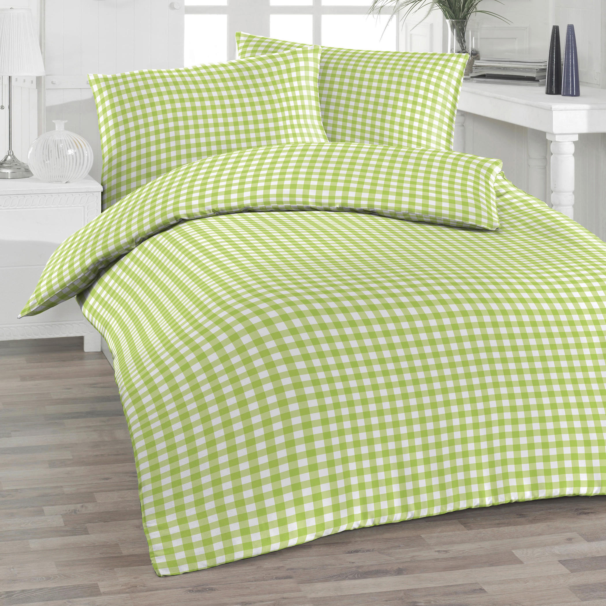 BETTWÄSCHE Seersucker 140/200 cm  - Grün, Basics, Textil (140/200cm) - Florella