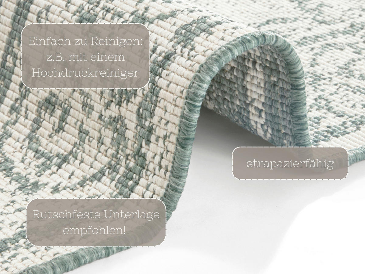 OUTDOORTEPPICH 200/290 cm Twin Supreme Creme, Grün  - Creme/Grün, Design, Kunststoff (200/290cm)