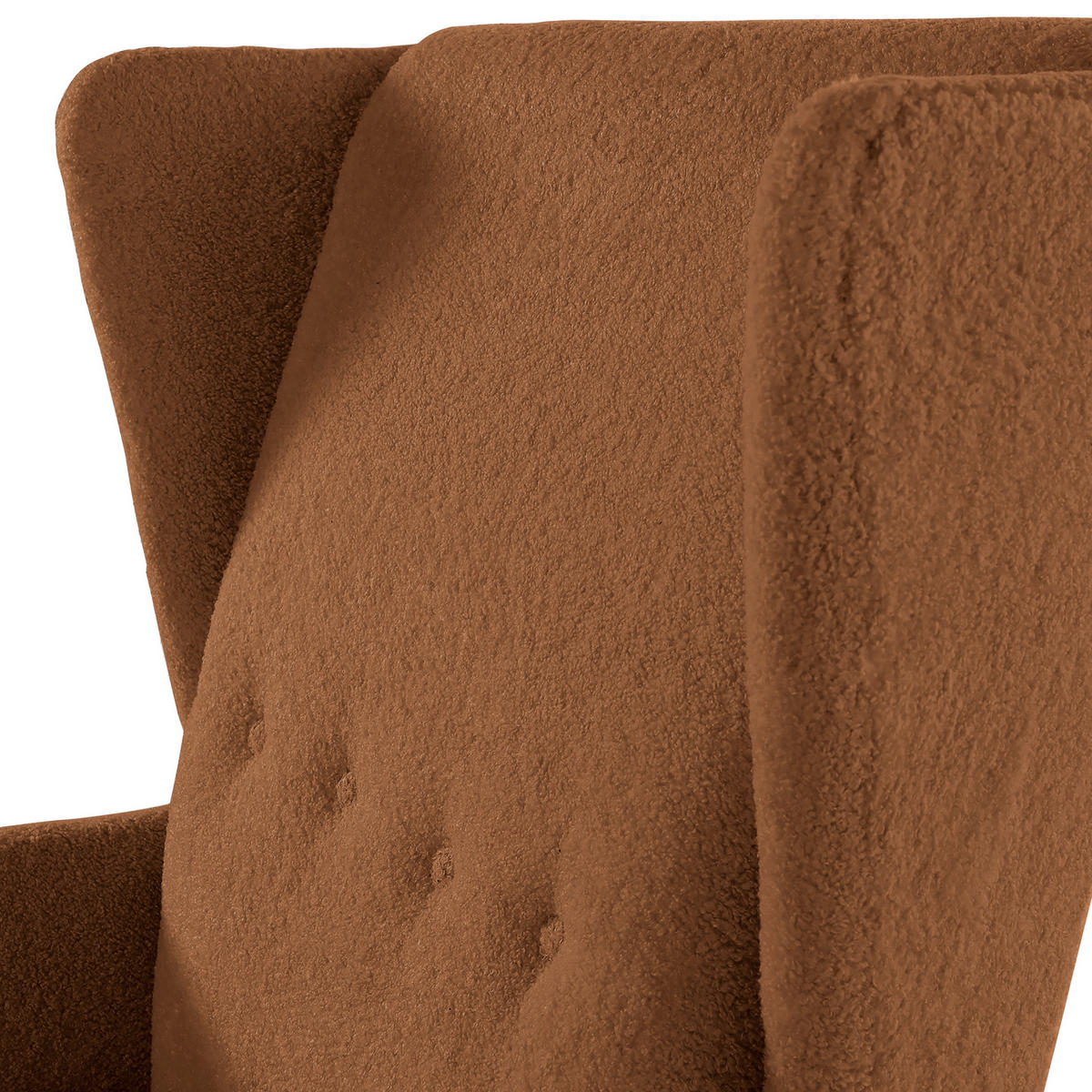 OHRENSESSEL in Flachgewebe Rostfarben  - Rostfarben/Dunkelbraun, Design, Holz/Textil (72/104/85cm) - MID.YOU