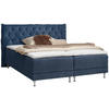 BOXSPRINGBETT 180/200 cm  in Blau  - Blau/Alufarben, Basics, Textil/Metall (180/200cm) - Welnova
