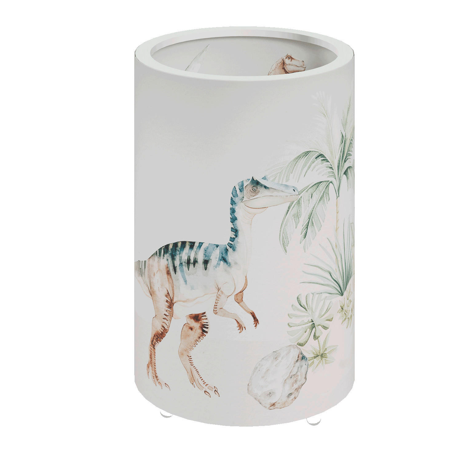 LED-KINDERTISCHLEUCHTE Jurassic 15/15/25 cm   - Weiß, Basics, Holz (15/15/25cm)