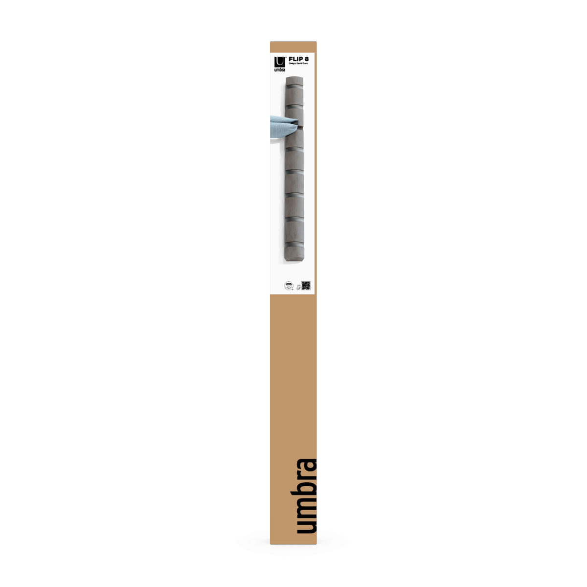 WANDGARDEROBE  in Pappel Grau  - Grau, Design, Holz/Kunststoff (6,4/3,2/81,3cm) - Umbra
