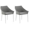 GARTENSTUHL-SET Aluminium Grau, Weiß  - Weiß/Grau, KONVENTIONELL, Textil/Metall (60/81/62cm) - Gardenson