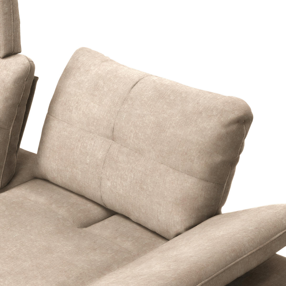 ECKSOFA in Velours Sandfarben  179/301 cm  - Sandfarben/Schwarz, Design, Textil/Metall (179/301cm) - Chilliano