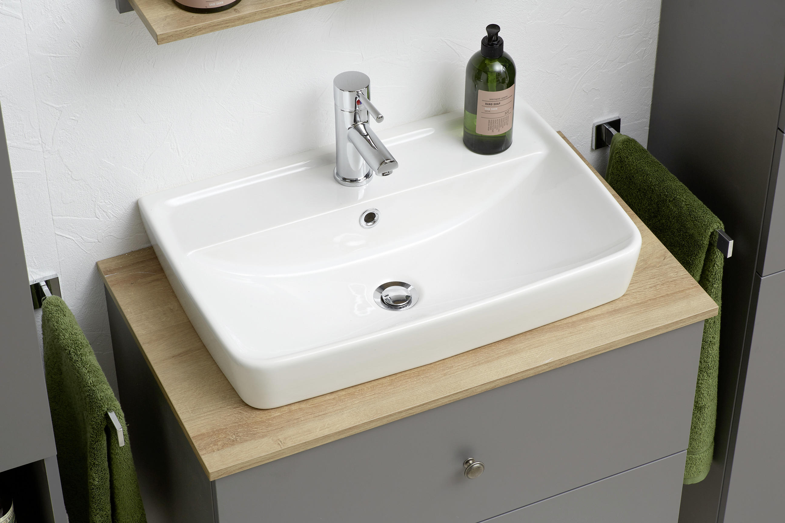 WASCHBECKEN 60/9/40 cm  - Weiß, LIFESTYLE, Keramik (60/9/40cm) - Xora