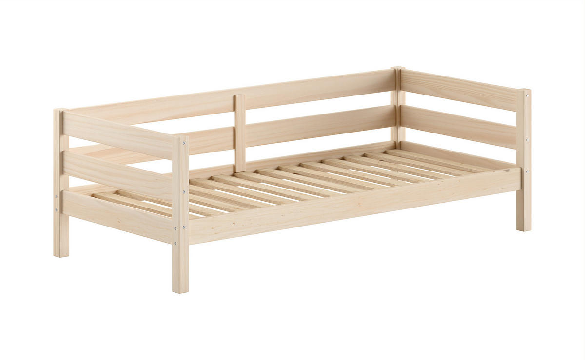 BETT 90/200 cm  in Weiß  - Naturfarben/Weiß, MODERN, Holz (90/200cm) - Vipack