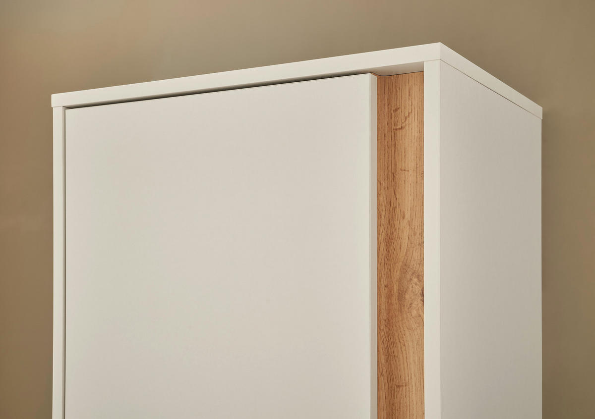 GARDEROBENSCHRANK  in 50/200/40 cm  - Eiche Wotan/Schwarz, Design, Holzwerkstoff/Kunststoff (50/200/40cm) - Modante