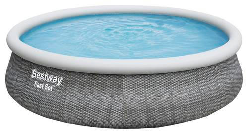 POOLSET 57372GS 457/107 cm  - Blau/Weiß, KONVENTIONELL, Kunststoff (457/107cm) - Bestway