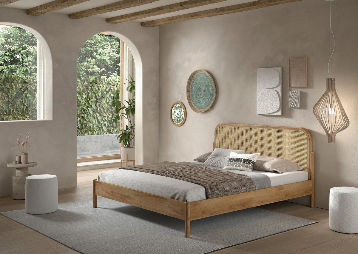 BETT 180/200 cm  in Eichefarben  - Eichefarben, MODERN, Holz/Holzwerkstoff (180/200cm) - MID.YOU